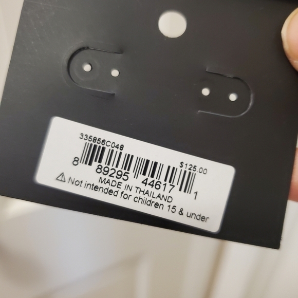 NWT Coach Pave Bow Swarovski Crystal Fringe Bow Earrings - Picture 6 of 9